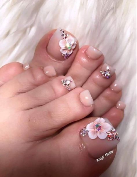 Nails Acrylic Toes, Toe Nail Design, Feet Nail Design, Pedicure Designs Toenails, Pedicure Nail Designs, Gel Toe Nails, Acrylic Toes, Acrylic Toe Nails, Pretty Toe Nails