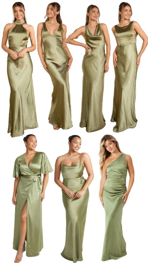 Six Stories Moss Green Bridesmaid Dresses, Green Bridesmaid, Green Bridesmaid Dresses, Bride Tribe, Moss Green, Aesthetic Girl, Future Wedding, Wedding Inspiration, Bridesmaid Dresses