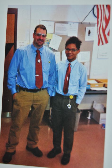 Teacher and Student dress up the same Students Dress Like Teachers, Students Dress Like Teachers Spirit Week, Teacher And Student, Spirit Week, Student Teacher, Career, Dress Up, Quick Saves