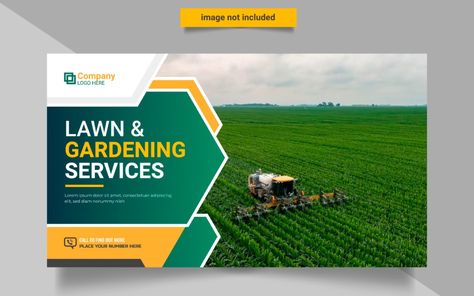 Agro farm and landscaping business web banner design Vector design Illustration Farm Banner Design, Banner Web, Landscaping Business, Modern Web Design, Garden Services, Web Banner Design, Design Minimal, Web Banner, Design Vector