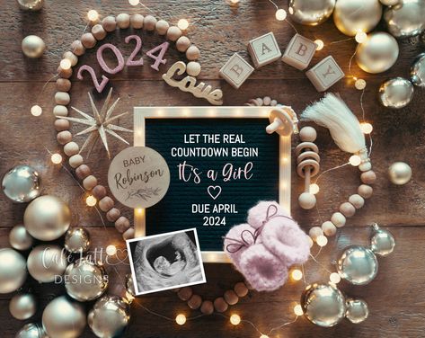 New Years Girl Gender Reveal, New Years Its a Girl Pregnancy Baby Announcement, Let The Real Countdown Begin Digital Editable Template Heart New Years Pregnancy Announcement, Boho Pregnancy Announcement, Pregnant With Boy, Baby Due Date Calendar, Digital Baby Announcement, Baby Due Date, Boy Gender Reveal, Boho Maternity, Girl Gender Reveal