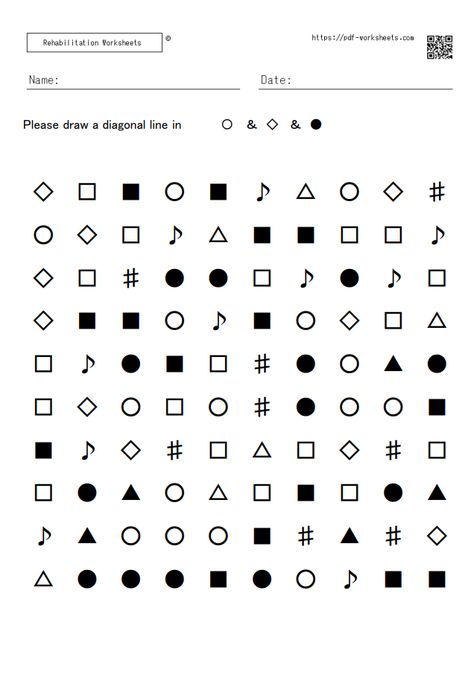 Number cancellation dual task 10×10 (20 sheets) - Rehabilitation Worksheets Attention Worksheets For Adults, Cognitive Worksheets For Adults, Rehabilitation Worksheets, Worksheets For Adults, Visual Perception Activities, Social Skills For Kids, Odd Numbers, Executive Functioning, Free Worksheets