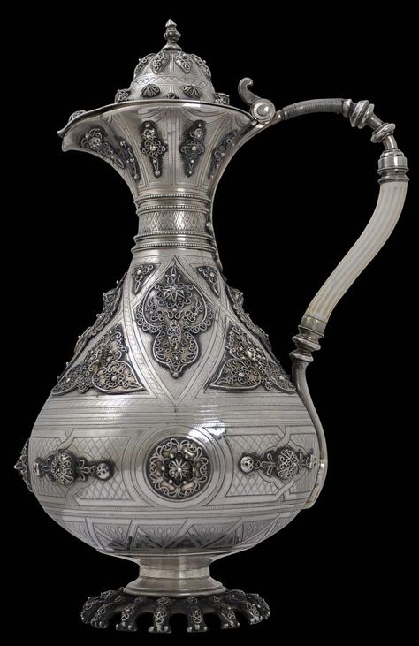 Rare Ottoman Silver Ashurelik Ewer - Michael Backman Ltd Ottoman Silver, Battle Of Karbala, Ottoman Turks, Western Asia, Antique Filigree, Ottoman Empire, Science Art, Traditional Crafts, Wide Mouth