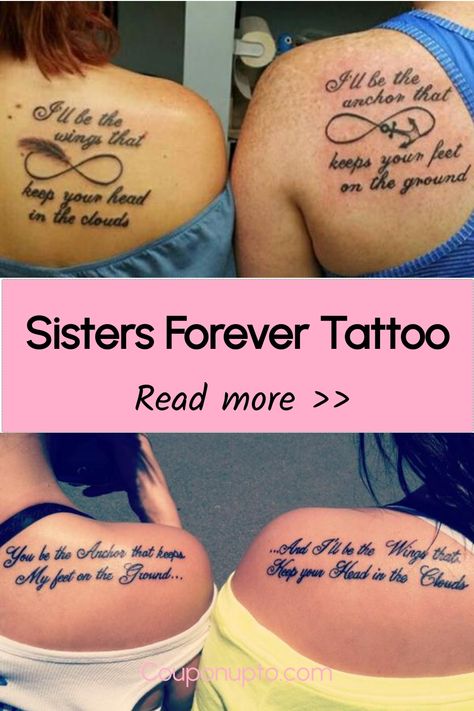 Sisters Forever Tattoo Cross Sister Tattoos, Twisted Sisters Tattoo, Sister Memorial Tattoos, My Sisters Keeper Tattoo, Tattoo Ideas Sister, Sister Heart Tattoos, Sister Symbol Tattoos, Sister Tattoos Quotes, Sister Tattoo Infinity