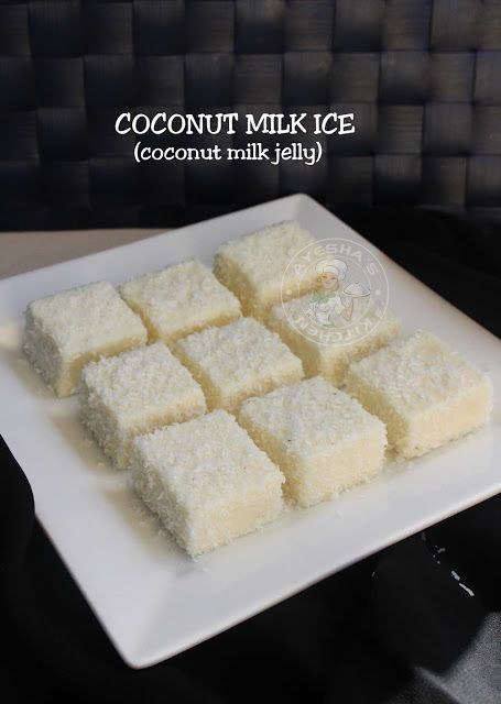 coconut milk recipes coconut ice pudding recipes coconut milk pudding agar agar china grass pudding easy pudding recipes yummy dessert recipes jelly recipes coconut jelly Eid Sweets Recipes, Eid Snacks, Eid Baking, Coconut Milk Dessert, Coconut Milk Pudding, Easy Pudding, Cake Dessert Recipes, Eid Sweets, Eid Recipes