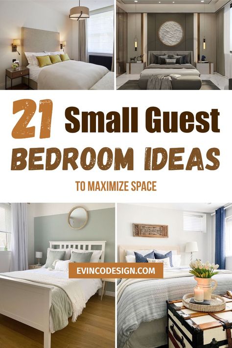 Maximize space without compromising on comfort with these 21 small guest bedroom ideas! 🛏️✨ From clever storage solutions and multi-functional furniture to light, airy colors and space-saving hacks, these tips will help you create a cozy, stylish retreat in even the tiniest of rooms. Perfect for making your guests feel at home while keeping things organized and efficient. Cool Spare Bedroom Ideas, Furniture For Spare Bedroom, Guest Bedroom Ideas Small Spare Room, Guest Bedroom Small Space, How To Set Up A Guest Bedroom, Affordable Guest Bedroom Ideas, Guest Small Bedroom Ideas, Very Small Guest Room, How To Style A Guest Bedroom