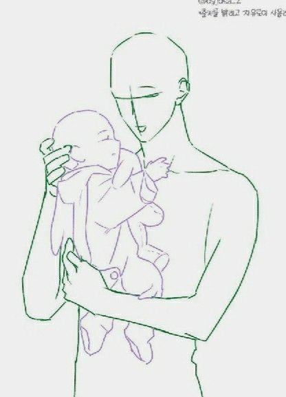 Leaning Into Hand Pose, Cute Family Poses Drawing, Fiddling With Hands Pose, Father Pose Reference, Parent Pose Reference Drawing, Mother With Baby Drawing, Father And Son Pose Reference Drawing, Family Body Base, Family Drawing Reference Poses