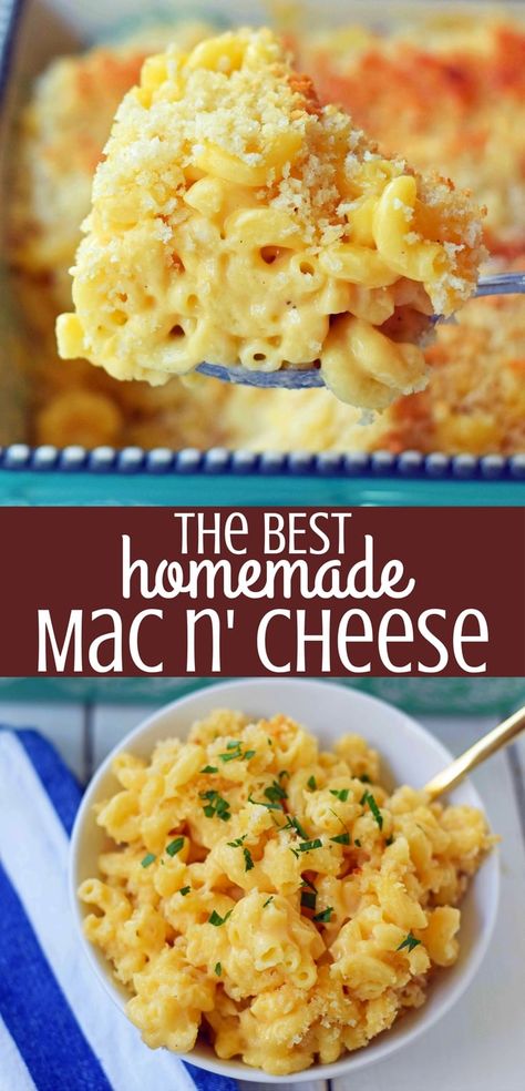 Homemade Macaroni and Cheese – Modern Honey Homemade Velveeta, Best Mac And Cheese Recipe, Homemade Macaroni And Cheese, Best Mac N Cheese Recipe, Baked Mac And Cheese Recipe, Recipe Crockpot, Cheesy Mac And Cheese, Macaroni Cheese Recipes, Macaroni Recipes