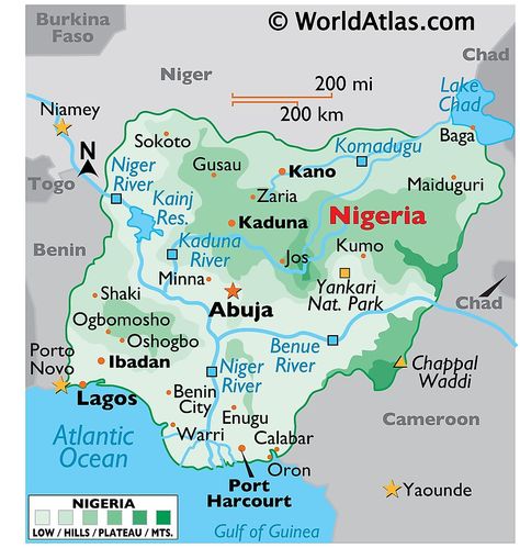 World Map Europe, Africa Outline, Map Of Nigeria, Lake Chad, Africa Continent, Africa Flag, Benin City, Country Facts, Physical Map