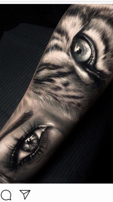 Tiger Eyes Tattoo, Canvas Tattoo, Lower Arm Tattoos, Wolf Tattoo Sleeve, Realistic Tattoo Sleeve, Girl Arm Tattoos, Forarm Tattoos, Tato Lengan, Meaningful Tattoo