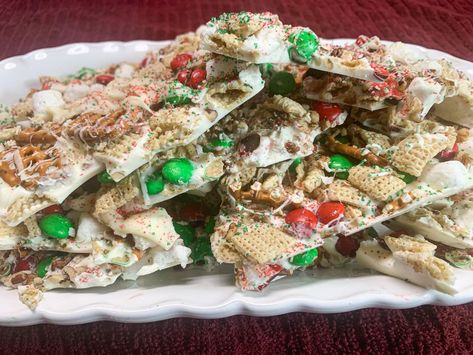 Catherine's Plates, Pull Apart Monkey Bread, Pie Pockets, Christmas Bark, Seven Layer Salad, Christmas Buffet, Candy Bark, Layered Salad, Almond Bark