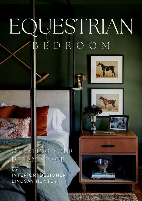 Equestrian Style Bedroom, Equestrian Bedroom, Gentlemans Room, Room Paint Designs, Bedroom Guide, Equestrian Home, Hunter Design, Masculine Bedroom, Equestrian Decor