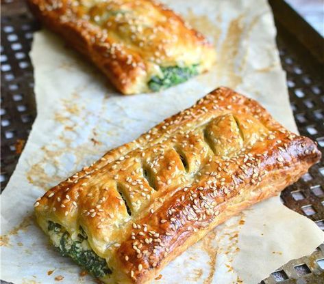 Learn more about Spinach Puff Pastry Rolls with Feta & Ricotta from SideChef! Puff Pastry Dinner, Puff Pastry Rolls, Anna Olsen, Pastry Rolls, Spinach Puff Pastry, Spinach Puff, Spinach Rolls, Puff Pastry Recipe, Cheese Puff