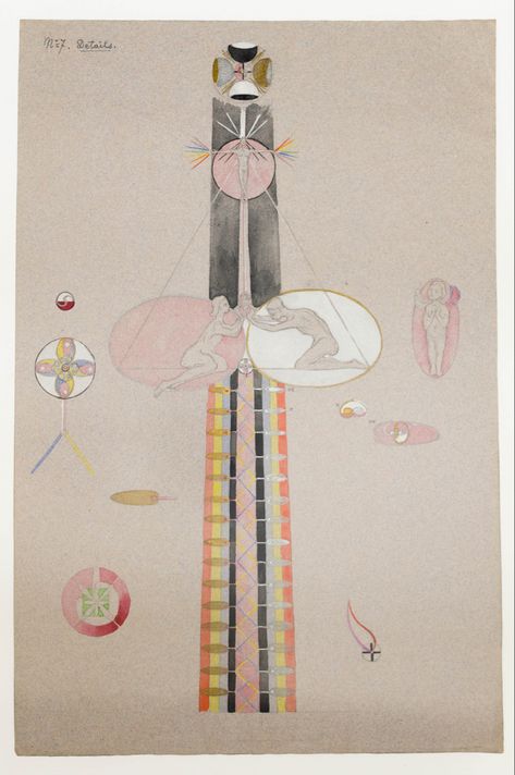 Af Klint Hilma, Helma Af Klint, Hilma Af Klint Tattoo, Hilma Af Klint Paintings, Spiritual Art Painting, The Tree Of Knowledge, Botanical Sketches, Tree Of Knowledge, Metaphysical Art