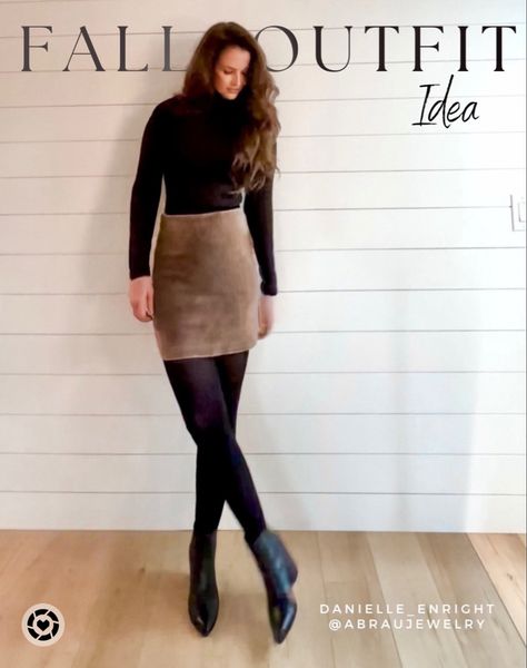 Fall outfit Inspo | mini skirt , boots Mini Skirt Tights, Skirt Tights, Marc Fisher Boots, Corduroy Mini Skirt, Tights And Boots, Cute Fall Outfits, Marc Fisher, Outfit Inspo Fall, Cozy Fall