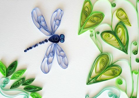 Love Dragonfly (Paper Quilling) Quilled Dragonfly, Quilled Cards, Fly Paper, Quilling Ideas, Quilling Paper, Quilling Cards, Quilling Art, Kirigami, Paper Quilling