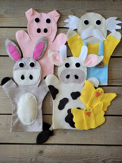 Check out this item in my Etsy shop https://www.etsy.com/listing/957211862/old-macdonald-farm-puppet-set-nursery Old Mcdonald, Felt Puppets, A Donkey, Finger Puppet, Nursery Rhyme, Kids Birthday Gifts, Birthday Gifts For Boys, Finger Puppets, Hand Puppets