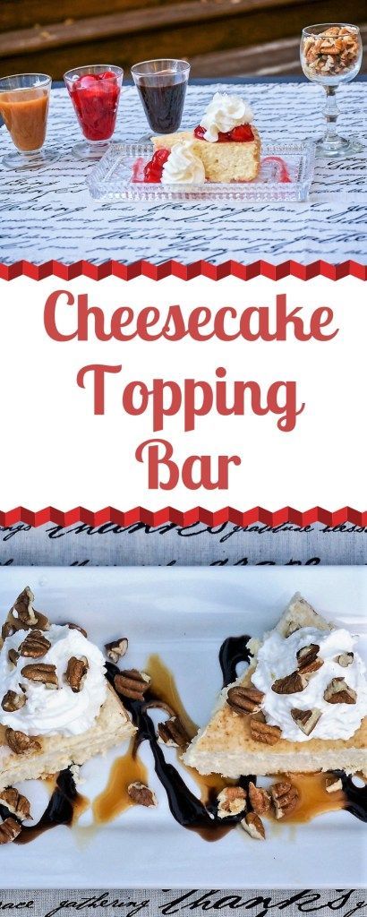 Cheesecake Topping Bar Cheesecake Party Bar, Cheesecake Buffet Bar, Cheesecake Toppings Bar, Cheesecake Without Crust, Cheesecake Topping Ideas, Cheesecake Minis, Best Cheesecake Recipe, Cheesecake Topping, Wedding Cheesecake