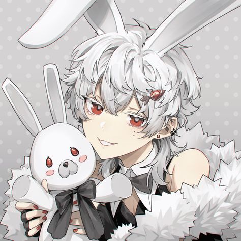 @AOInaning on twt Bunny Oc, Bunny Pfp, Rabbit Icon, Emo Art, Cute Animal Drawings Kawaii, Anime Animals, Cute Profile Pictures, Anime Drawings Boy