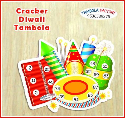 Cracker or pataka tambola is must for Diwali get together party....this can be played by any age group ....this will make your kitty party talk of the town....for any details call or whatsapp on 095-36-539375 Diwali Theme Tambola Tickets, Diwali Housie Tickets, Diwali Tambola Tickets, Diwali Games, Diwali Theme, Bachelor Party Games, Tambola Tickets, Kitty Party Themes, Kitty Theme