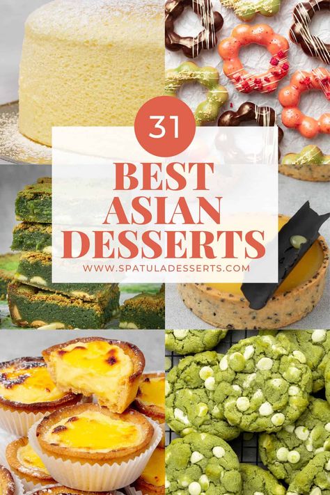 Best Asian Desserts, South East Asian Desserts, Asian Cakes Recipe, Asian Fusion Dessert, Chinese Deserts Sweets, Gluten Free Japanese Desserts, Desserts That Go With Hibachi, East Asian Desserts, Thai Inspired Dessert