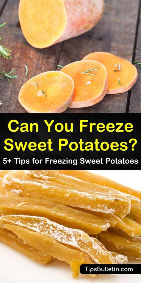 5+ Tips for Freezing Sweet Potatoes Frozen Potatoes Recipes, Frozen Sweet Potato Recipes, Freezing Sweet Potatoes, Freezer Vegetables, Potatoes Dishes, Roasted Sweet Potato Cubes, Frozen Sweet Potato Fries, Sweet Potato Side Dish, Food Basics