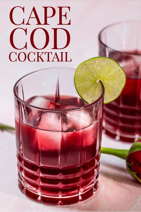 Cape Cod Cocktail, Cape Cod Drink Cocktails, Tequila And Cranberry Juice, Cape Cod Cocktail Recipe, Cape Cod Drink, Cranberry Juice Cocktails, Vodka And Cranberry Juice, Winter Vodka Cocktails, Vodka Cranberry Cocktail