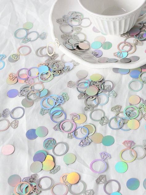 Multicolor  Collar  Paper   Embellished   Event & Party Supplies Confetti For Wedding, Table Decoration Christmas, Birthday Party Table Decorations, Colorful Ring, Birthday Party Table, Birthday Party Tables, Party Table Decorations, Ring Shapes, Event Party