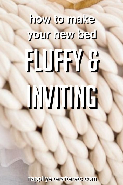 Make Bed Look Fluffy, How To Make A Fluffy Bed, How To Make Bed Look Fluffy, How To Make Your Bed Look Fluffy, How To Make Your Bed Comfy, How To Make Your Bed, Duvet Hack, Bedding Fluffy, Ways To Make Your Bed