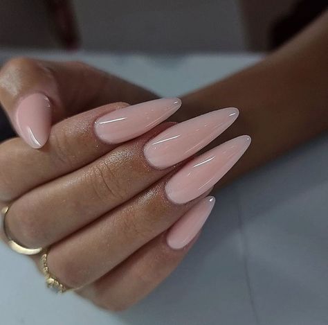 Long Round Nails, Winter Nails 2023, Pink Tip Nails, Posh Nails, Makeup Nails Designs, Nude Nail Designs, White Acrylic Nails, Almond Shape Nails, Almond Acrylic Nails