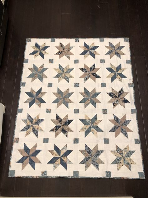 Lemoine Star Quilt Block, Lemon Star Quilt Pattern, Lemon Star Quilt, Le Moyne Star Quilt Patterns, Lemoyne Star Quilt, Scrap Quilts Ideas, Cream Quilt, Quilting Ideas Patterns, Hst Quilts