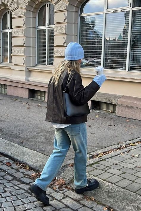 Light Blue Beanie Outfit, Blue Beanie Outfit, Beanie Outfit Women, Beanie Outfit, Blue Beanie, Blue Outfit, Cold Day, Ice Blue, Perfect Outfit