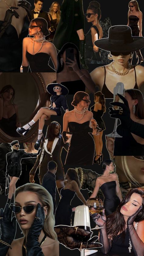 Femme Fatal, Noir, Classy, Evening, Boujee, Black, Gorgeous Looks and sleek hair//Inspo//Collage Inspo Collage, Classy Birthday, Sleek Hair, Jazz Bar, Peter Lindbergh, Mob Wives, Next Top Model, Fun Dinners, Sleek Hairstyles