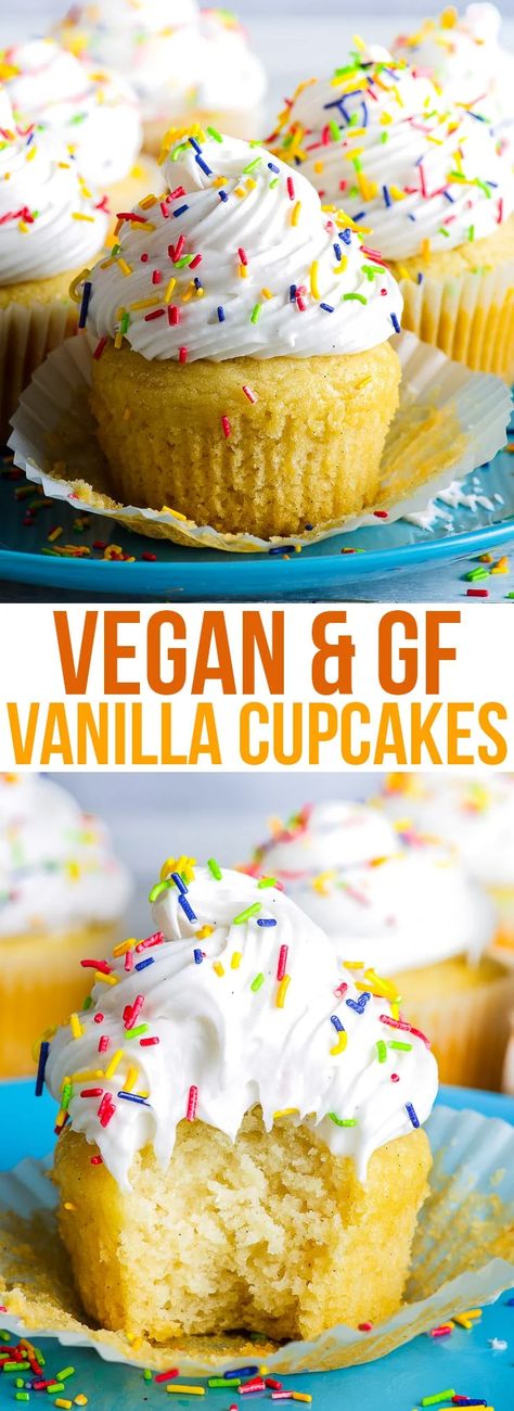 Gluten Free Egg Free Cupcakes, Gluten Free And Vegan Cupcakes, Gluten Free Dairy Free Funfetti Cake, Allergy Free Cupcakes, Vegan Gf Cupcakes, Gluten Free Funfetti Cupcakes, Vegan Funfetti Cupcakes, Gf Df Cupcakes, Gluten And Dairy Free Cupcakes