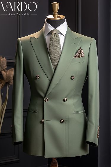 Wedding Suits Sage Green, Sage Suit, Green Double Breasted Suit, Sage Green Suit, Mens Formalwear, Blue Suit Men, Slim Fit Suit Men, Black Men Fashion Casual, Suit For Men