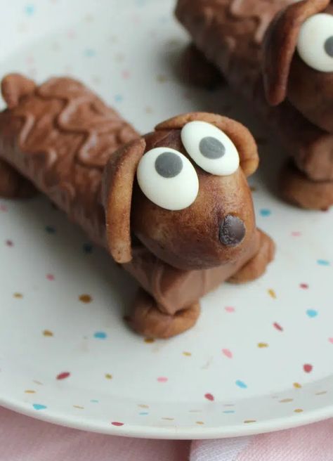 Dackel-Snack - Rezept Chocolate Dachshund, Picnic Party, Crackers, Snacks, Baking