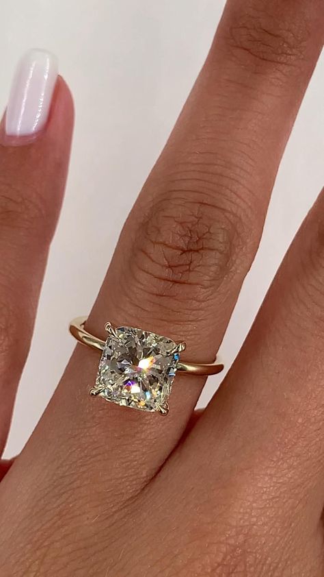 Wedding Rings Cushion Cut Gold Band, 3 Carat Elongated Cushion, Sleeve Wedding Dress Ball Gown, Long Sleeve Wedding Dress Ball Gown, Engagement Ring 3 Carat, Cushion Cut Solitaire, Wedding Dress Ball Gown, Elongated Cushion Cut, Wedding Rings Princess Cut