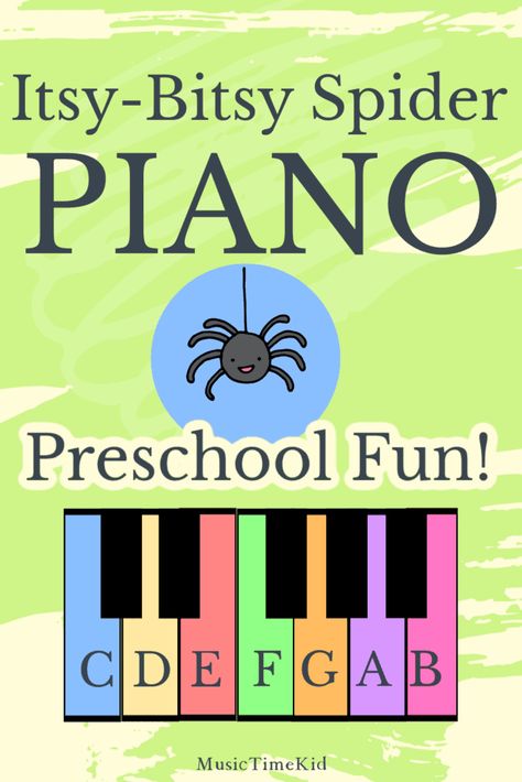 itsy bitsy spider piano Preschool Piano Activities, Music Activities For Preschoolers, Song Games, Beginning Piano, Music Lesson Plan, Preschool Music Activities, Piano Easy, Music Activities For Kids, Beginner Piano Music