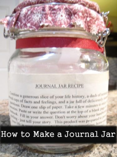 Journal Jar, Make A Journal, History Questions, Activity Day Girls, Relief Society Activities, Canning Jar, Personal History, Meals In A Jar, General Crafts