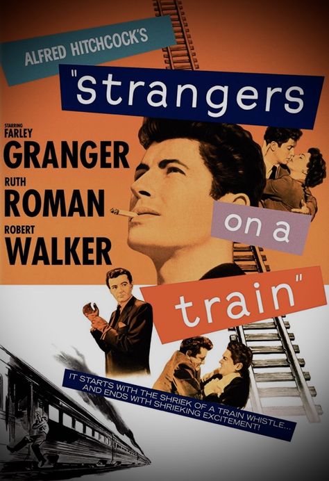 Strangers on a Train (1951) Strangers On A Train, Ruth Roman, Train Movie, Hitchcock Film, Noir Movie, John Brown, Turner Classic Movies, Alfred Hitchcock, Classic Films