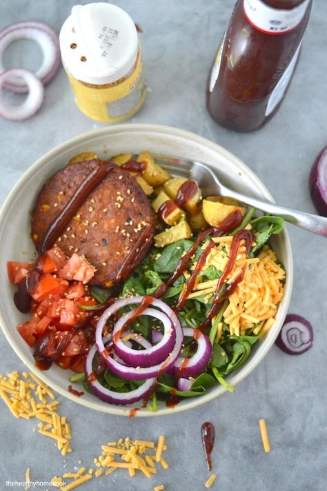 Black Bean Burger Bowl - The Healthy Home Cook Black Bean Burger Bowl, Black Bean Patties, Burger Bowl, Black Bean Burger Recipe, Power Bowl Recipe, Black Bean Burger, Black Bean Recipes, Power Bowl, Black Bean Burgers