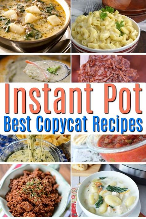 Copycat Instant Pot Recipe | Over twenty of the best copycat recipes from your favorite restaurants like Chipotle, Panera, Taco Bell, Wendy's, PF Changs and more. Instant Pot Restaurant Copycat Recipes, Instant Pot Copycat Recipes, Top Instant Pot Recipes, Best Copycat Recipes, Chipotle Copycat Recipes, Copycat Food, Chicken Gnocchi Soup Recipe, Chipotle Copycat, Gnocchi Recipes Soup