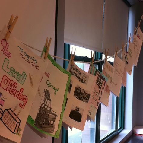 Easy way to hang student work. All you need is a clothesline and pins. Classroom Clothesline Display, Hanging Student Work, Classroom Designs, Types Of Knives, 2nd Grade Classroom, Spanish Classroom, Classroom Design, Basic Tools, Straight Edges