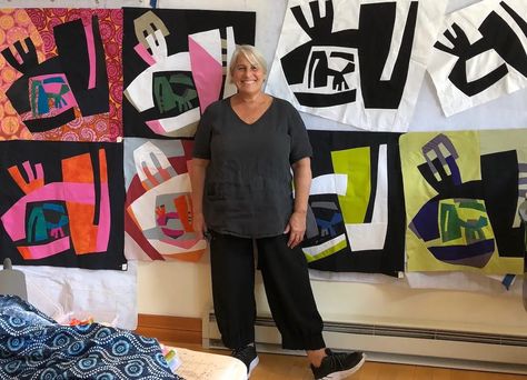 Spotlight: Shari Werner, Quilt Artist - Create Whimsy Nancy Crow Quilts, Abstract Art Quilt, Improv Quilts, Black And White Images, Abstract Quilt, White Images, Textile Artist, Black N White Images, Textile Artists