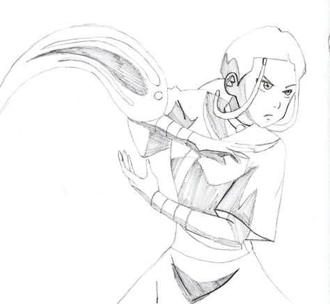 Katara Sketch, Katara Drawing, Katara Avatar, Water Bending, Sketch Reference, Avatar The Last Airbender Art, Avatar Aang, Mini Drawings, Cool Sketches