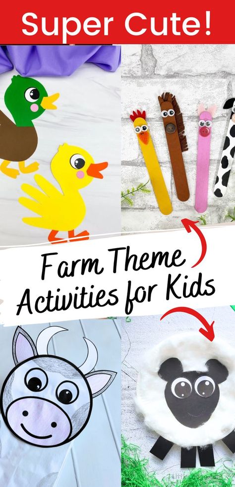 farm crafts and farm activities for preschoolers Farm Activities For Preschoolers, Farm Crafts For Kids, Preschool Art Ideas, Farm Activities For Kids, Farm Preschool Activities, Farm Sensory Bin, Farm Theme Preschool, Farm Preschool, Farm Activities