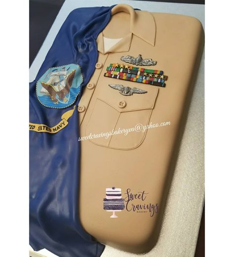 Navy Retirement Cakes, Navy Chief Retirement Cakes, Chief Warrant Officer Promotion Cake, Navy White Uniform, Warrant Officer Promotion Cake, Retirement Cake Air Force, Navy Chief Retirement, Coast Guard Retirement Cake, Military Cake Ideas