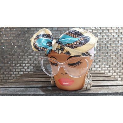 This planter for house plants is a design of our Sassy Soul Sister head planter series and comes with all included! Yes, she will ship exactly as shown in the picture! These artistic pots are unique, one-of-a-kind gifts and plant pots with personality! You and your gift recipient will love her. This is truly an amazing novelty planter! These custom, exceptionable quality, exclusive designs are patent pending and are all handcrafted with love in Saint Petersburg, Florida, USA. These sassy whimsic Red Cat Eye Glasses, Novelty Planters, Saint Petersburg Florida, Terra Cotta Pot Crafts Diy, Painted Clay Pots, Cozy Dog Bed, Face Planters, Head Planters, Animal Print Scarf