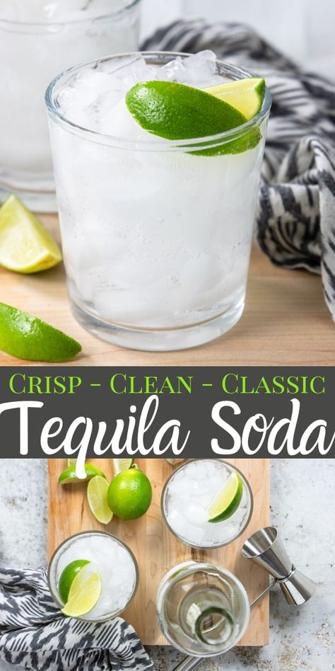 Tequila Soda Lime, Tequila Tonic Cocktail, Keto Tequila Drinks Easy, Patron Mixed Drinks Easy, Keto Tequila Cocktails, Tequila Cocktails Low Calorie, Tequila Blanco Drinks, Keto Tequila Drinks, Tequila Soda Drinks