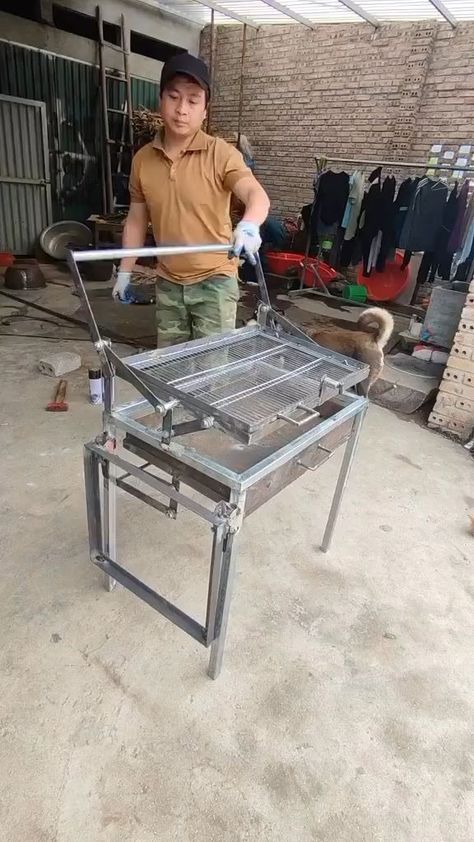 شواية فحم, Barbeque Grill Design, Machining Metal Projects, Grill Barbecue, Barbecue Design, Bbq Grill Design, Metal Fabrication Tools, Barbeque Grill, Seni Dan Kraf